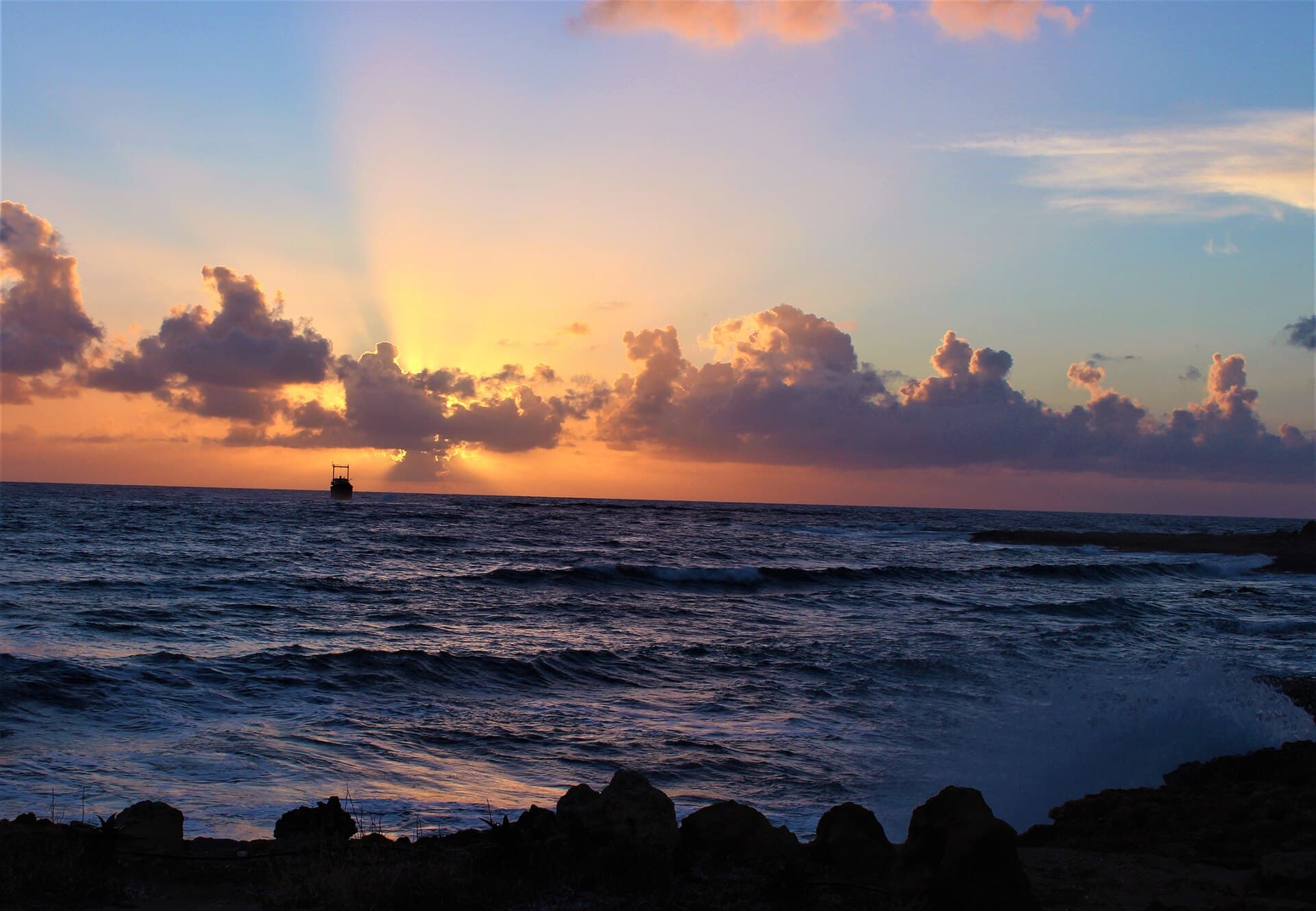 A Mediterranean beach on the Cyprus coast
